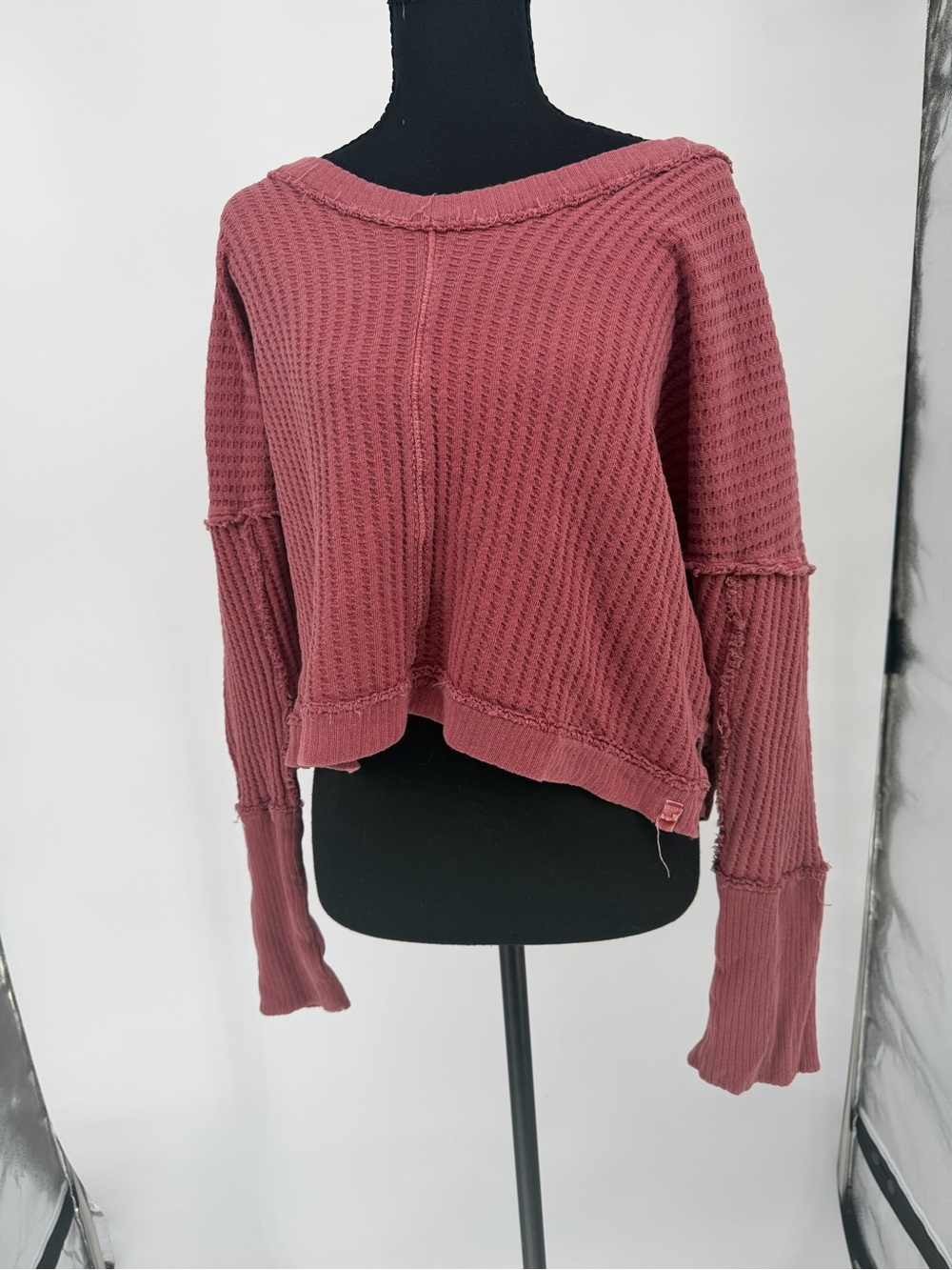 "We the free" over sized red Waffle Knit Women's Sweater